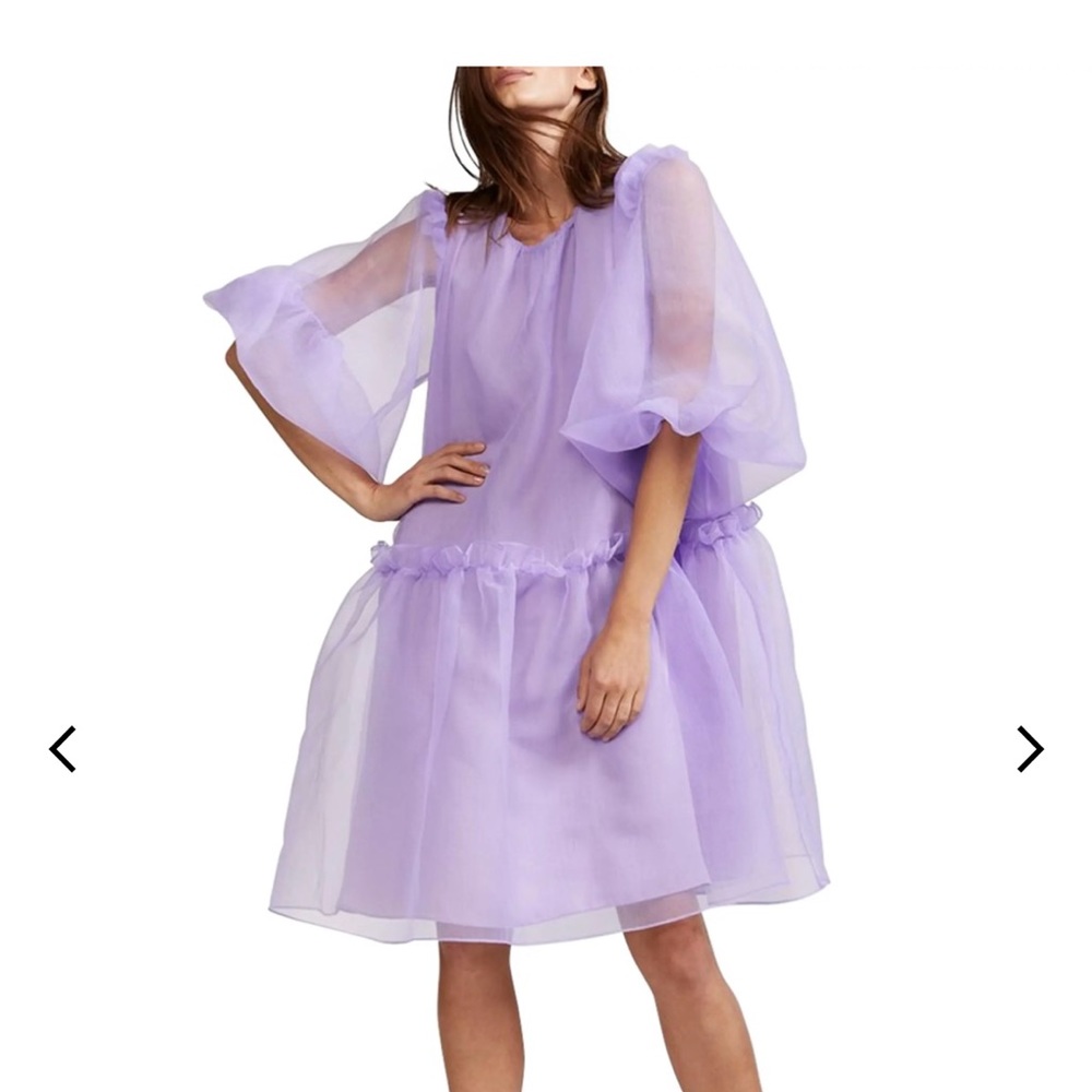 Cynthia Rowley Tallulah Puff-Sleeve Organza Dress